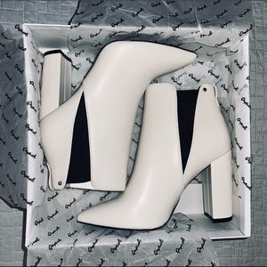 NWT - White Booties with Black Sides - 8.5